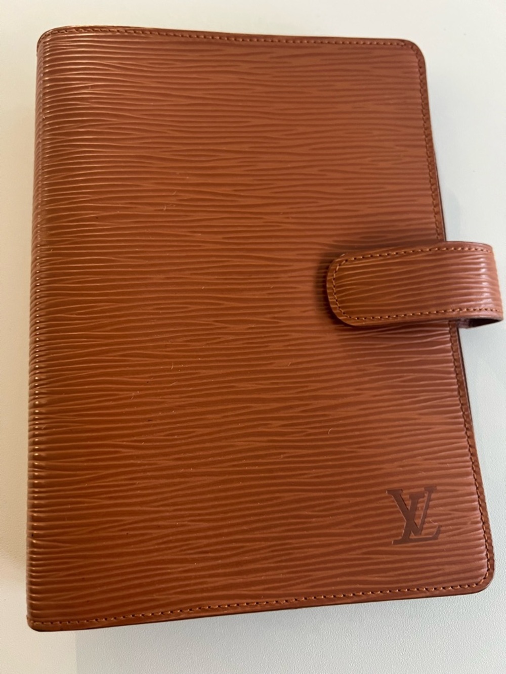 Louis Vuitton Cognac Epi Leather Agenda MM Size